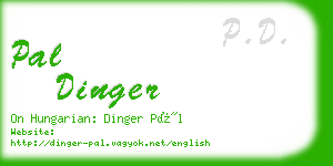 pal dinger business card